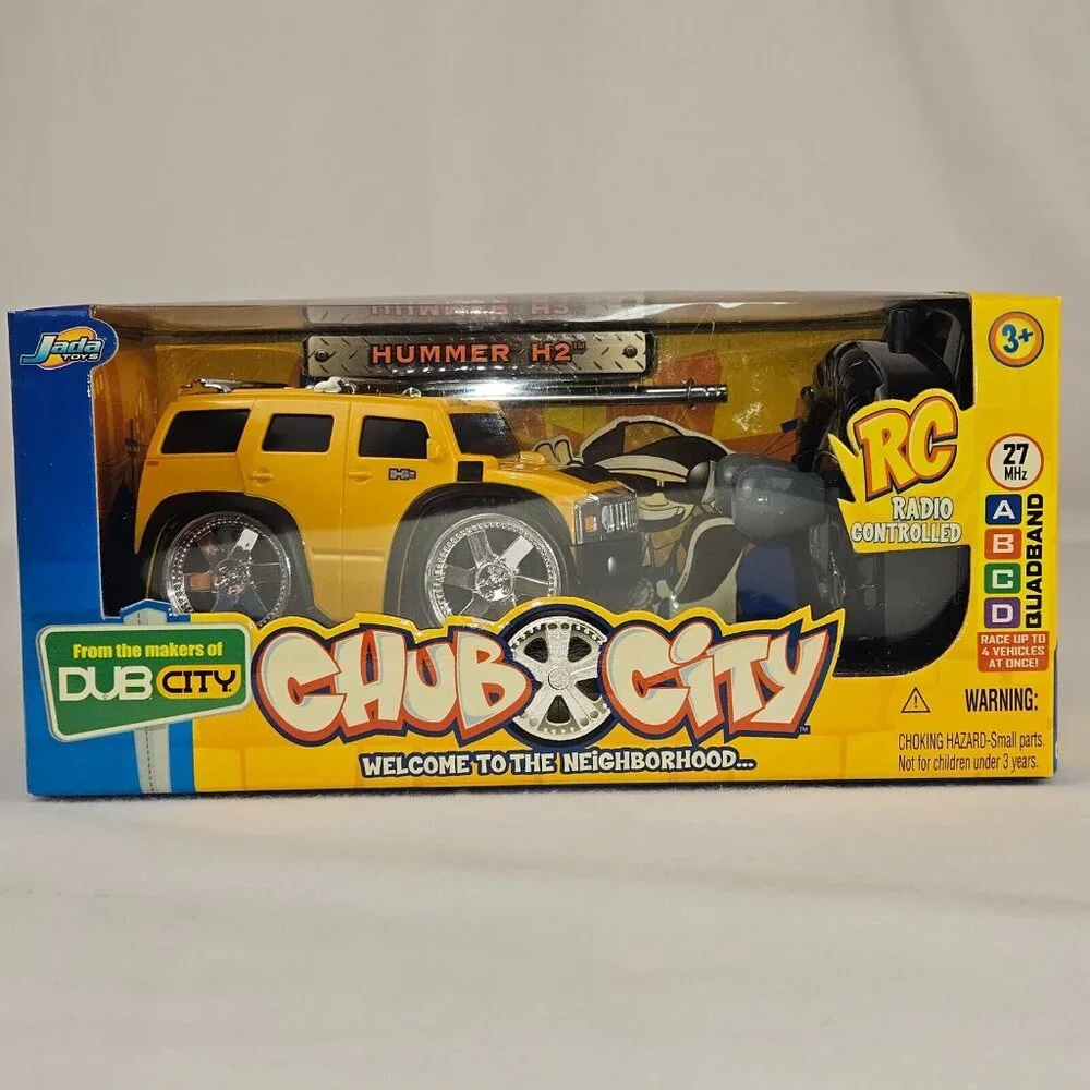 Chub City - RC Radio Control Car / Hummer H2 - Yellow by Jada Toys -90398 (K202)